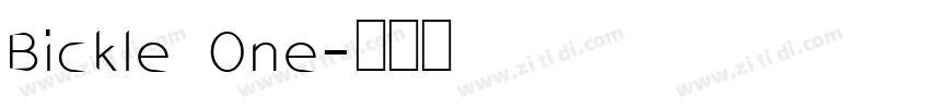 Bickle One字体转换